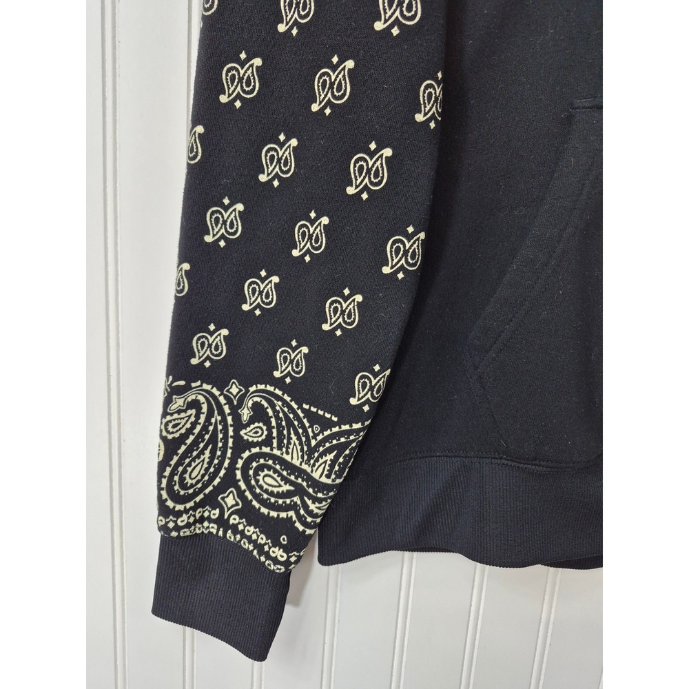 Dogg Supply by Snoop Dogg Mens Black Paisley Bandana Print Hoodie Sweatshirt M - Picture 5 of 10